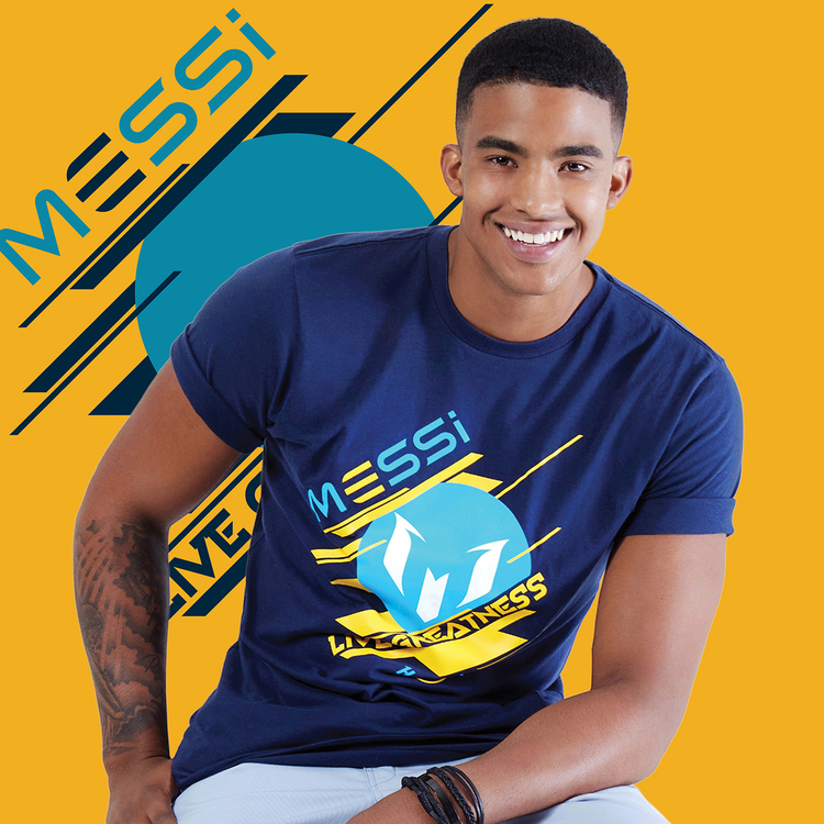 Messi Adult Fit Navy Tee image number 1